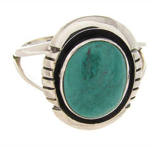 Southwest Turquoise And Silver Ring Size 5-1/4 YS60582